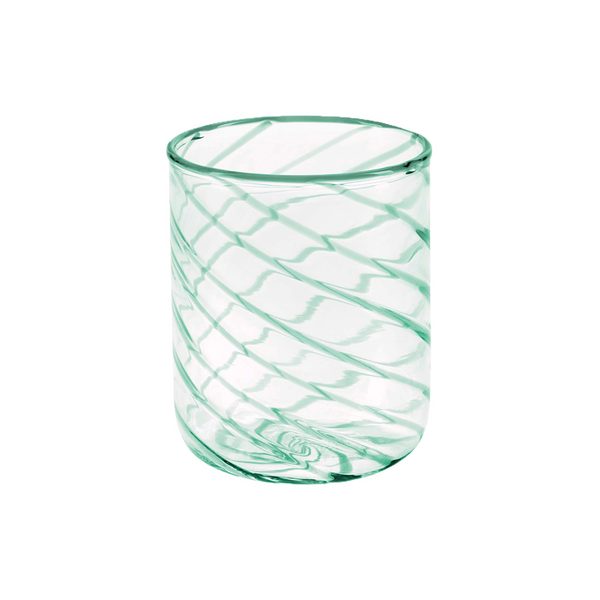 Glass Twist Tumbler Green Studio Dine