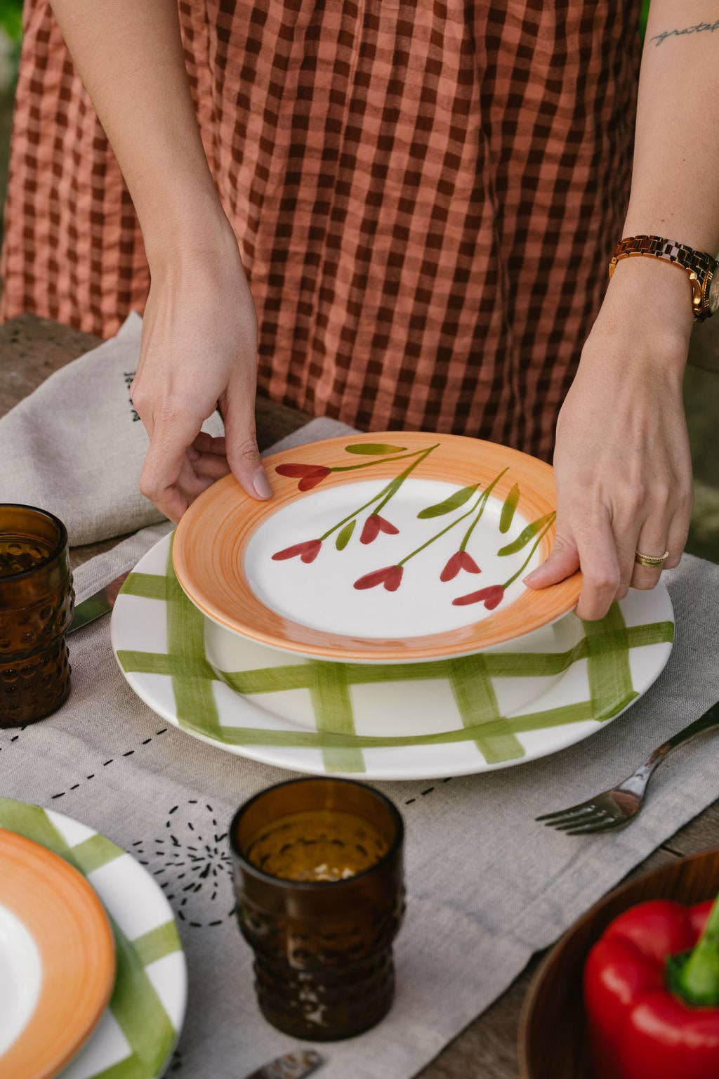 Picnic Ceramic Dinner Plate