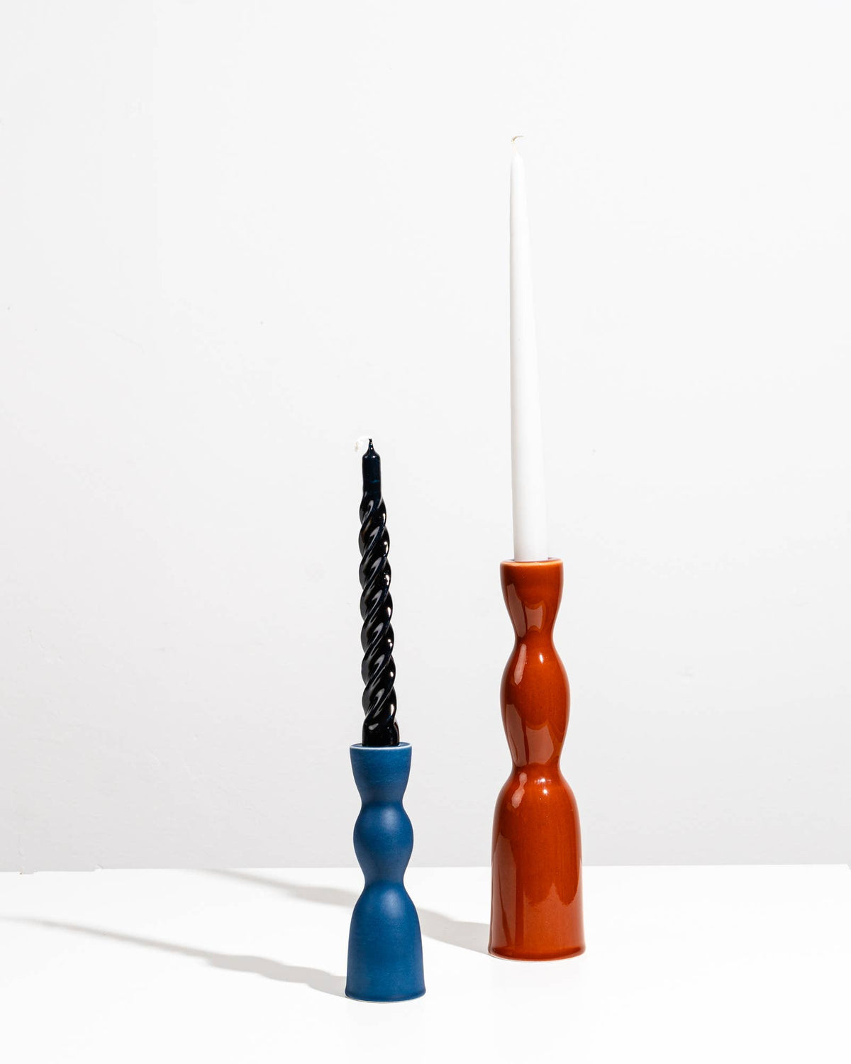 Wave Candleholder Tall - Terracotta