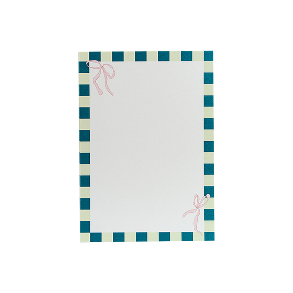 Checkerboard Bow Dinner Party Menu Cards - Studio Dine