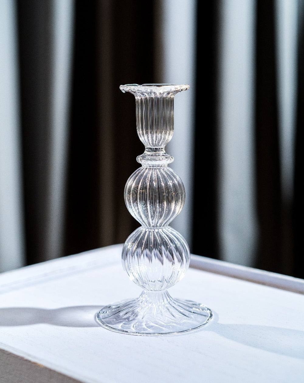 Bubble Clear Glass Candle Holder