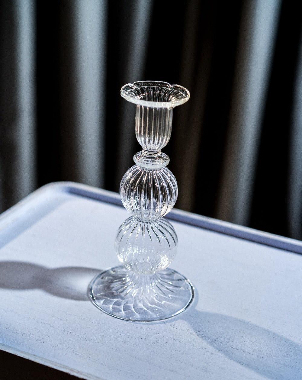 Bubble Clear Glass Candle Holder