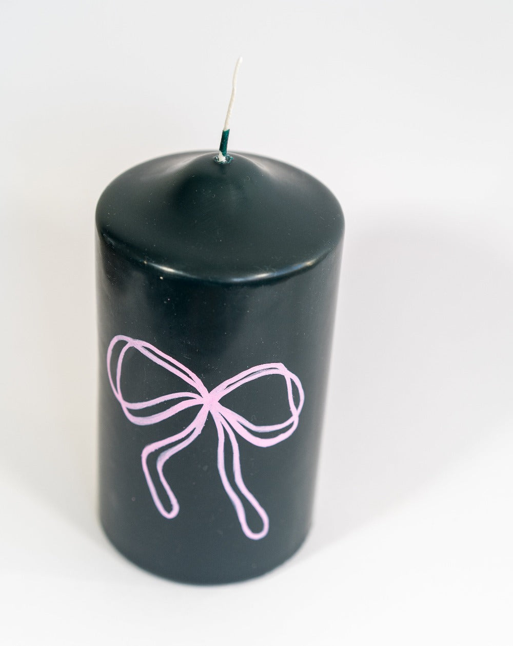 Hand-painted Bow Pillar Candle