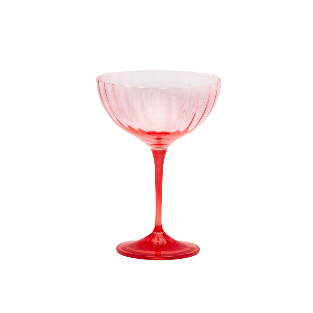 Garden Pink Champagne Glass