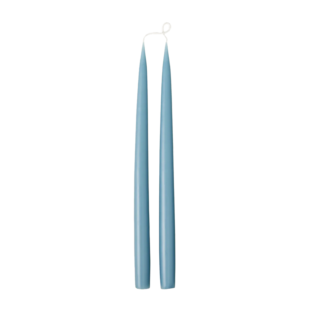 Grey Blue Taper Candle