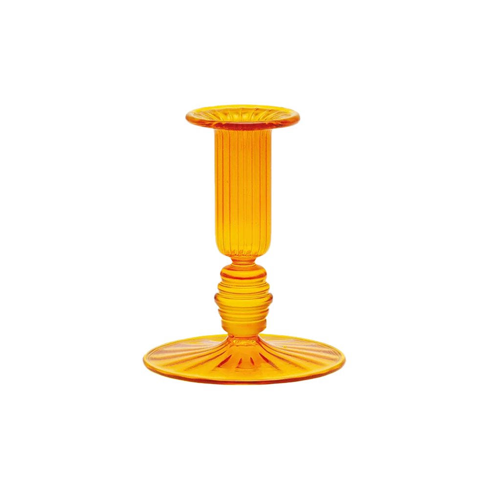 Liquid Gold Glass Candle Holder