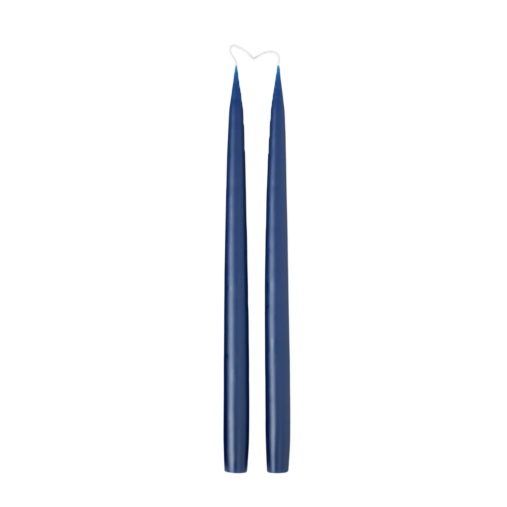 Navy Blue Taper Candle