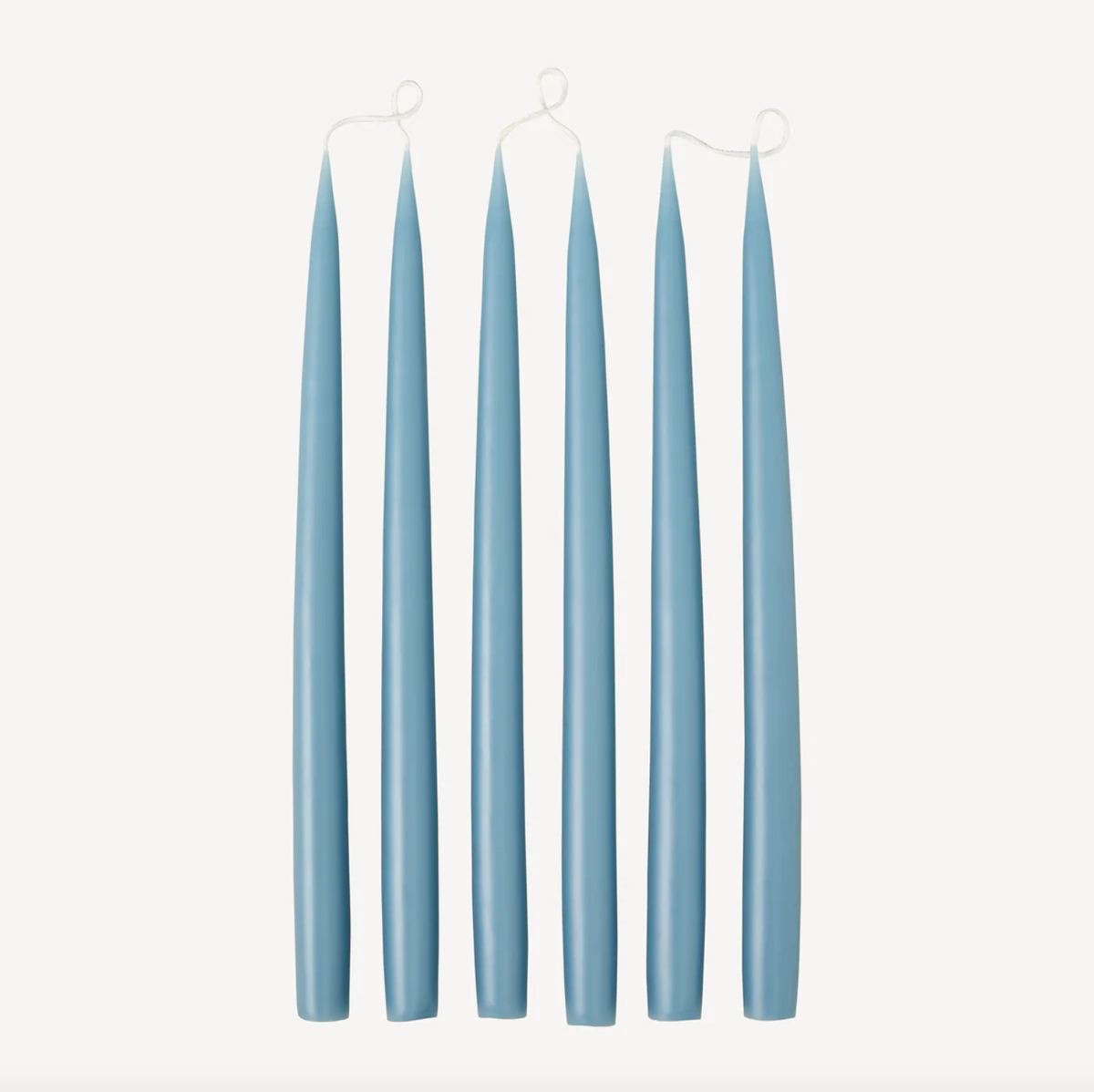 Grey Blue Taper Candle