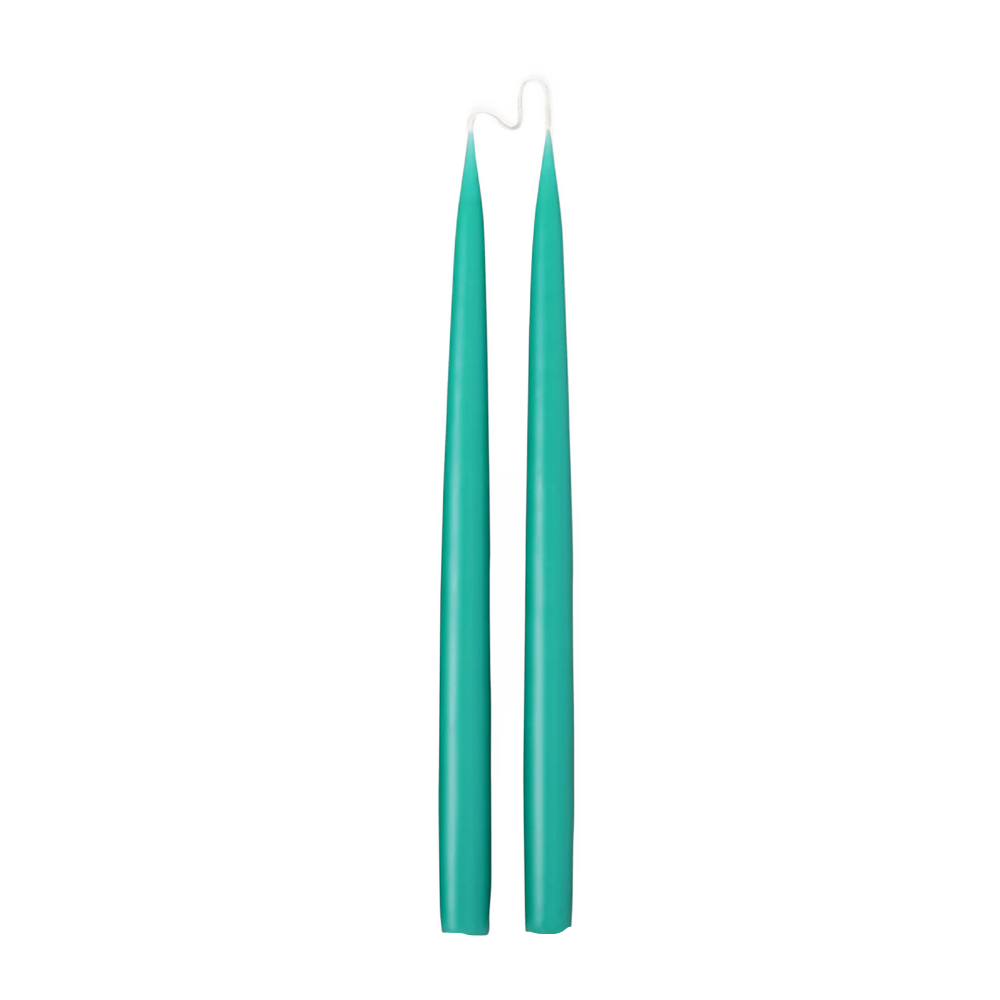 Turquoise Taper Candle