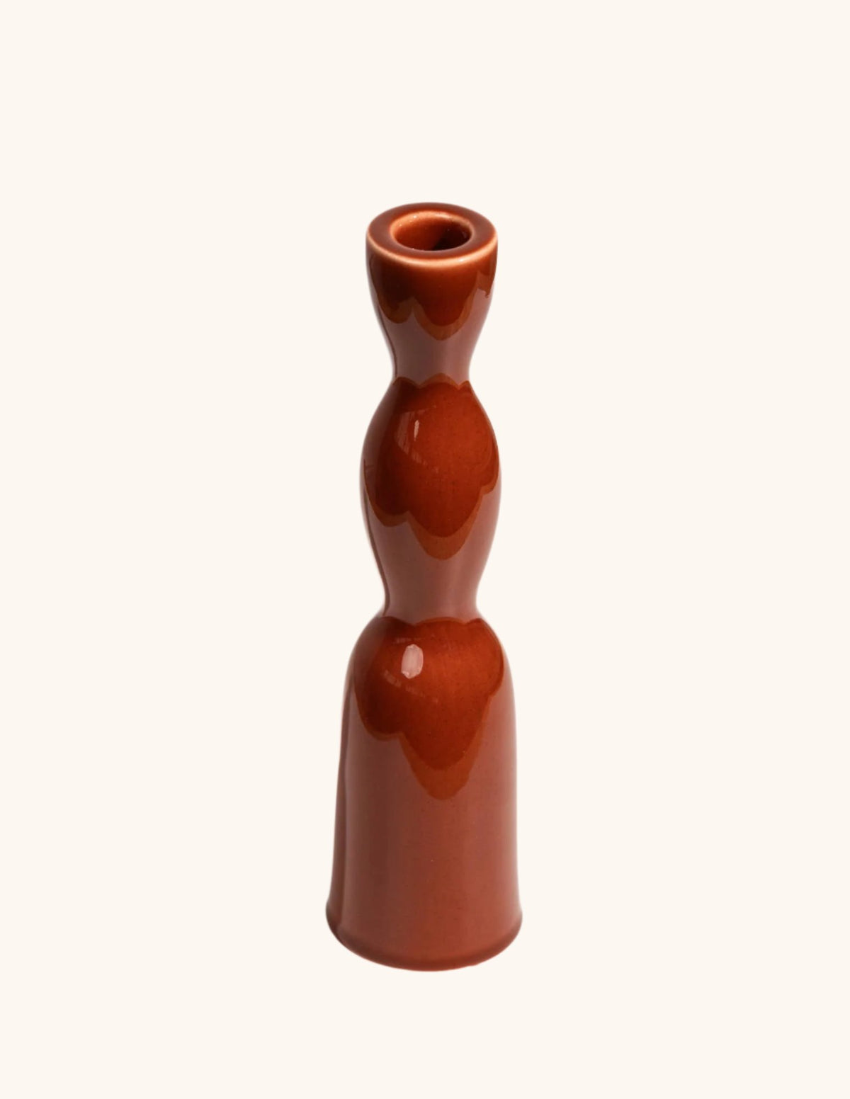 Wave Candleholder Tall - Terracotta