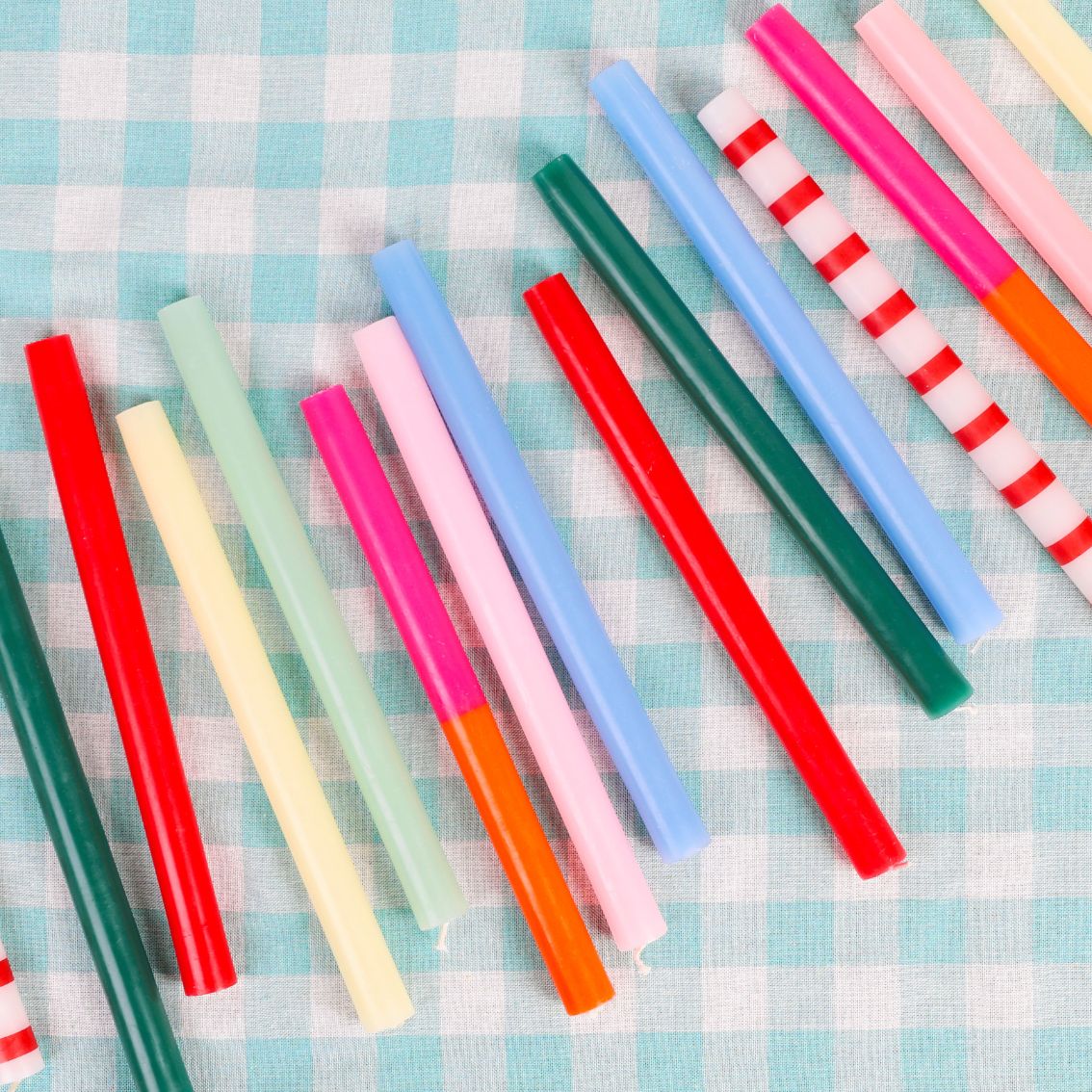 Orange & Pink Straight Dinner Candle