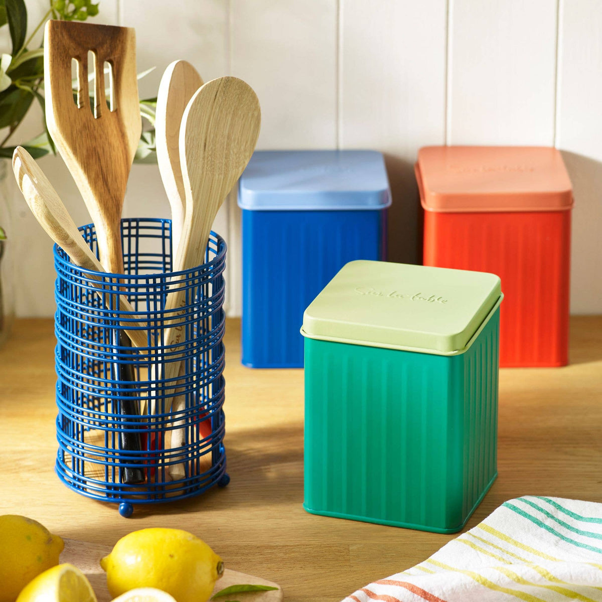 Sur La Table Set of 3 Storage Tins