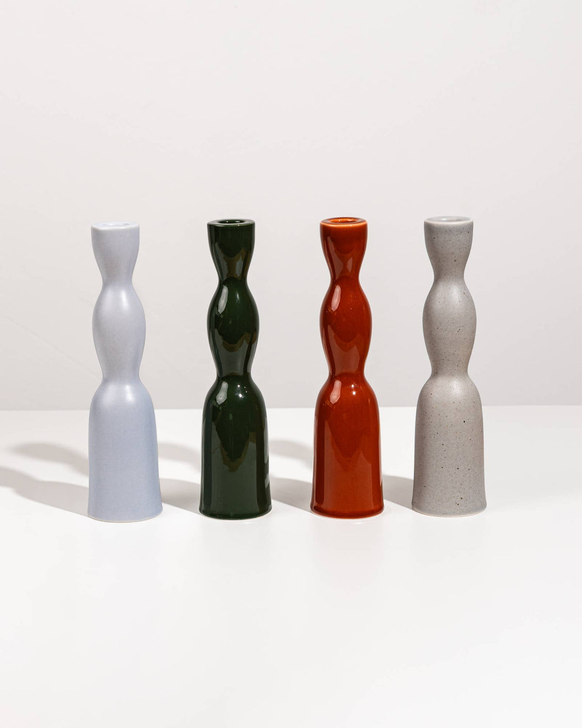 Wave Candleholder Tall - Terracotta