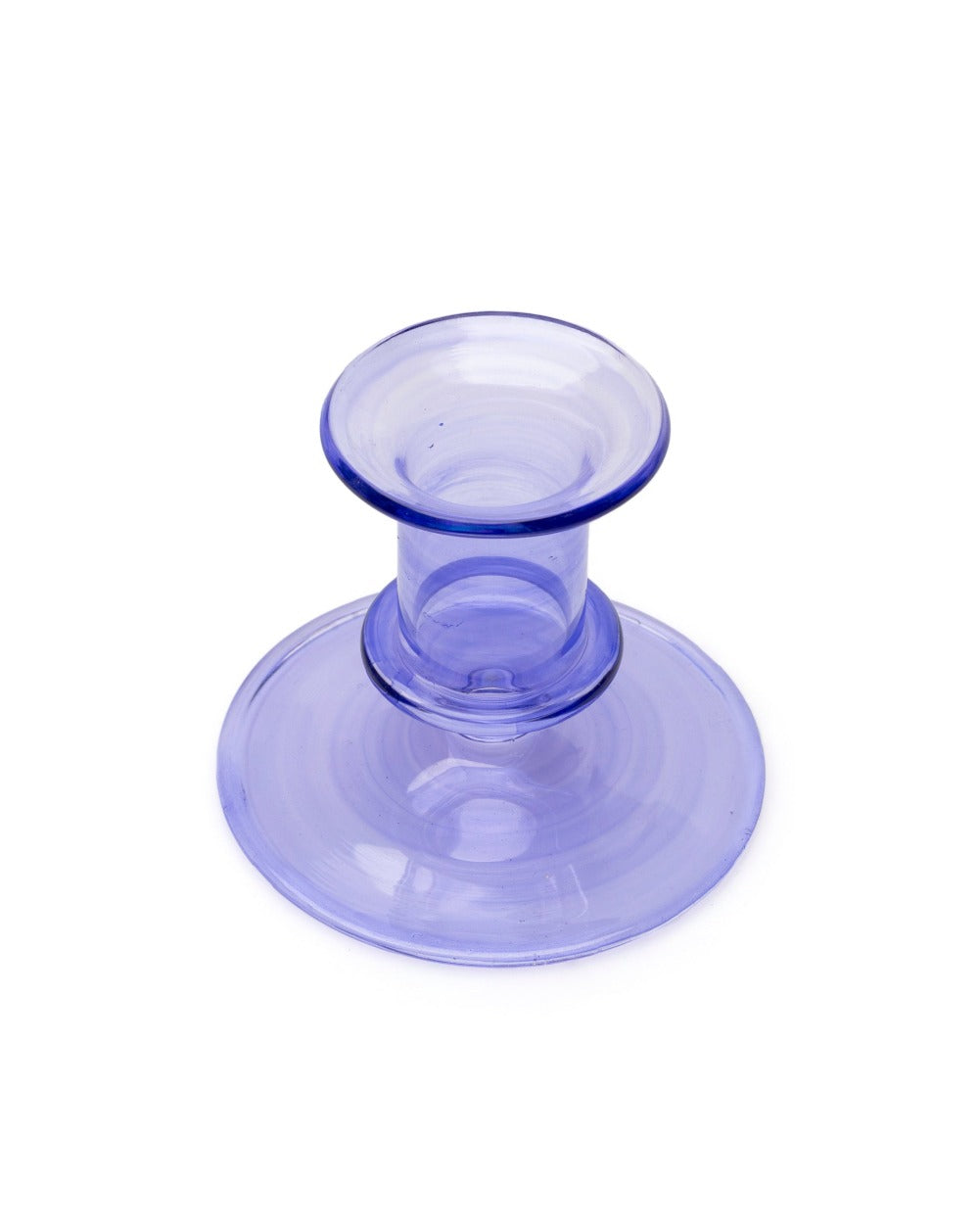 Very Peri Glass Candle Holder