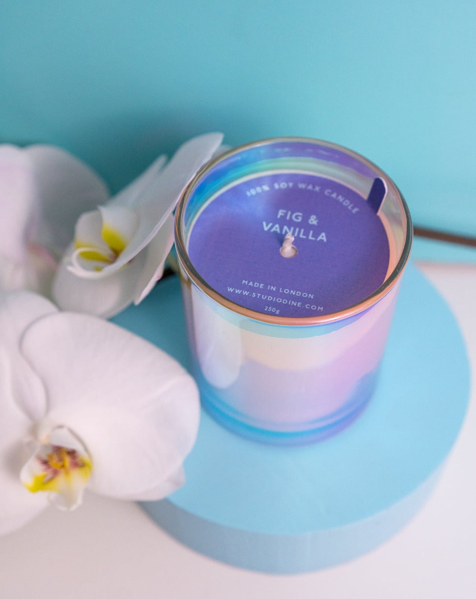 Fig &amp; Vanilla Scented Candle