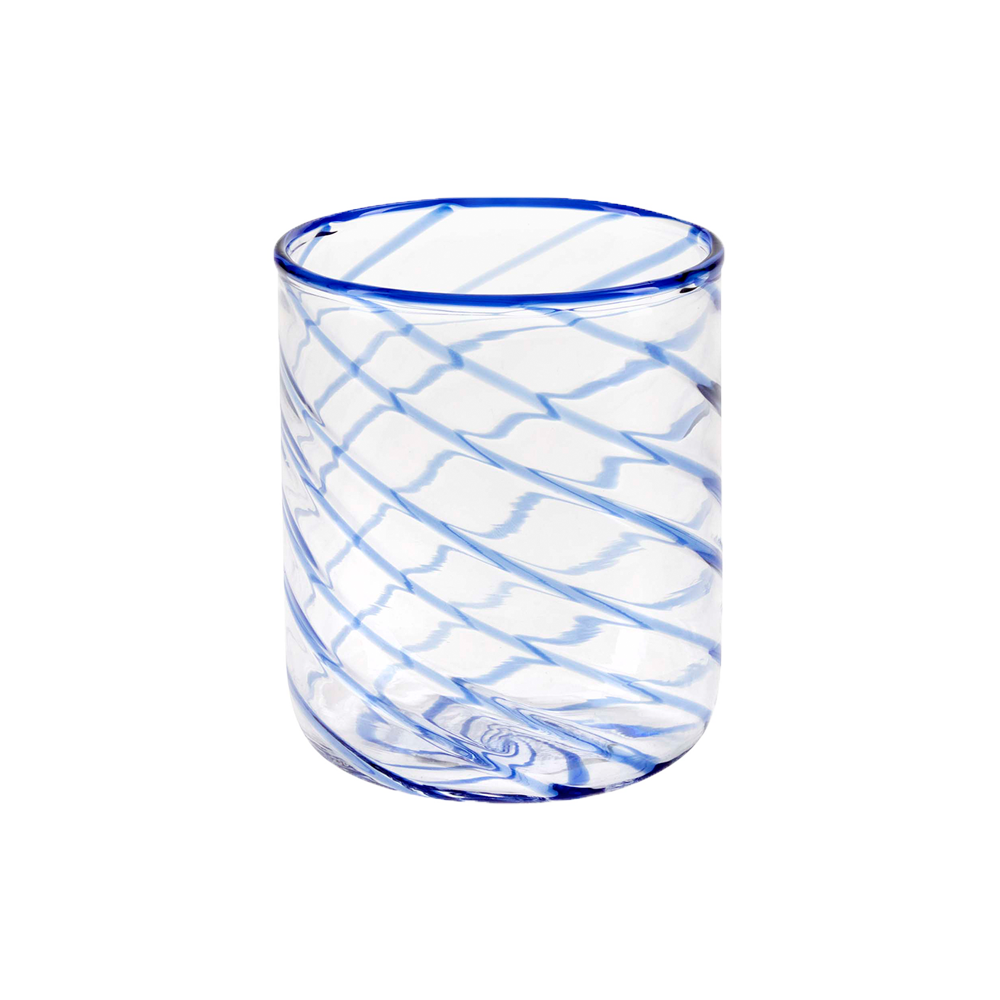 Glass Twist Tumbler - Blue