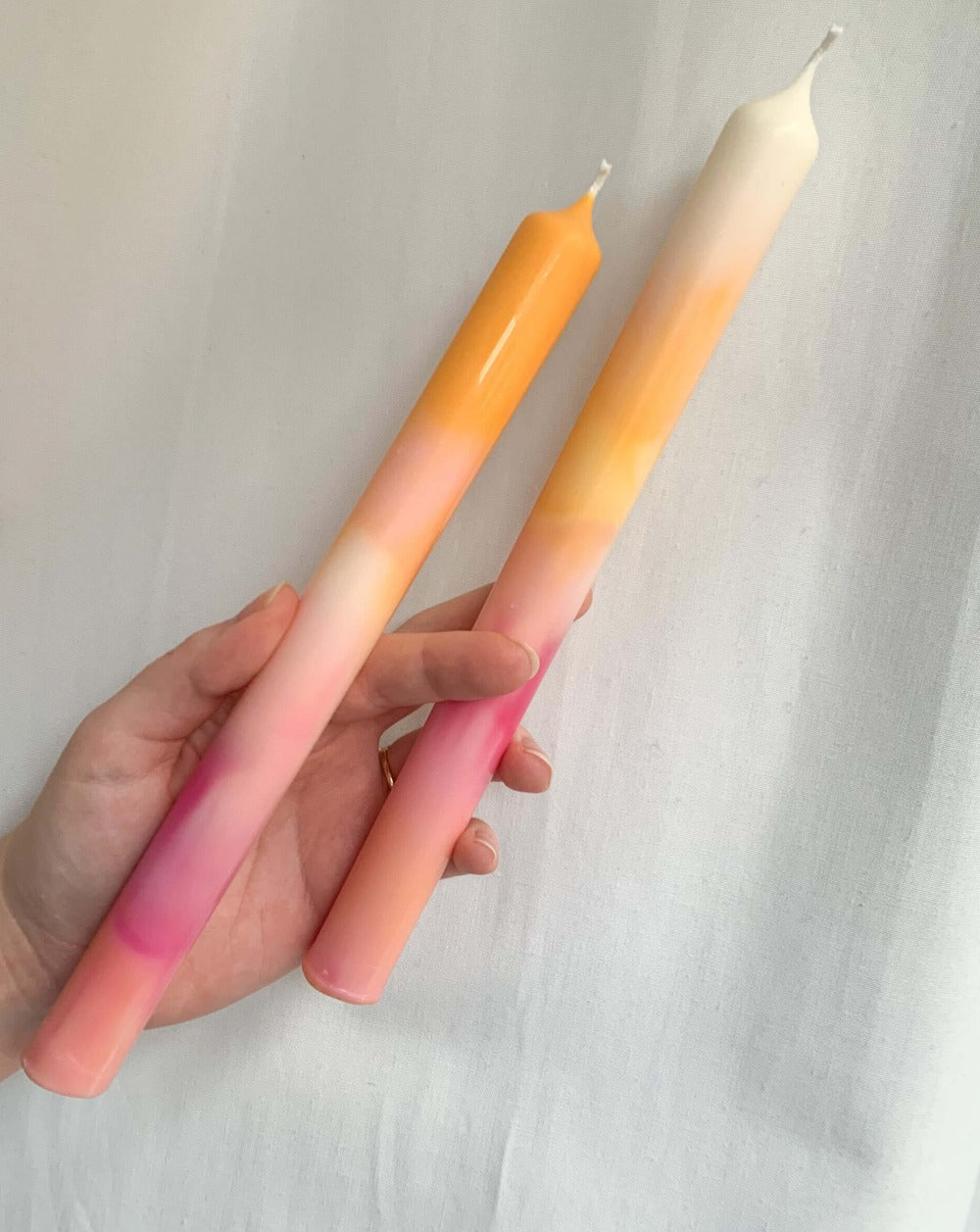 Sunset Zero Waste Marbled Dinner Candle