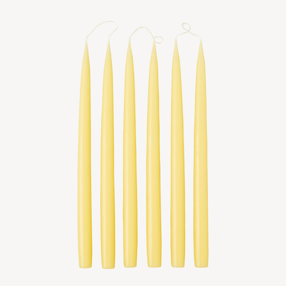 Pale Yellow Taper Candle